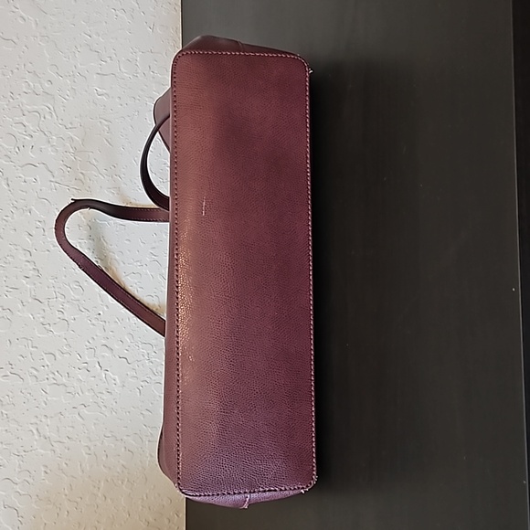 Michael Kors Burgandy Pebbled Leather Work Tote - Picture 16 of 16